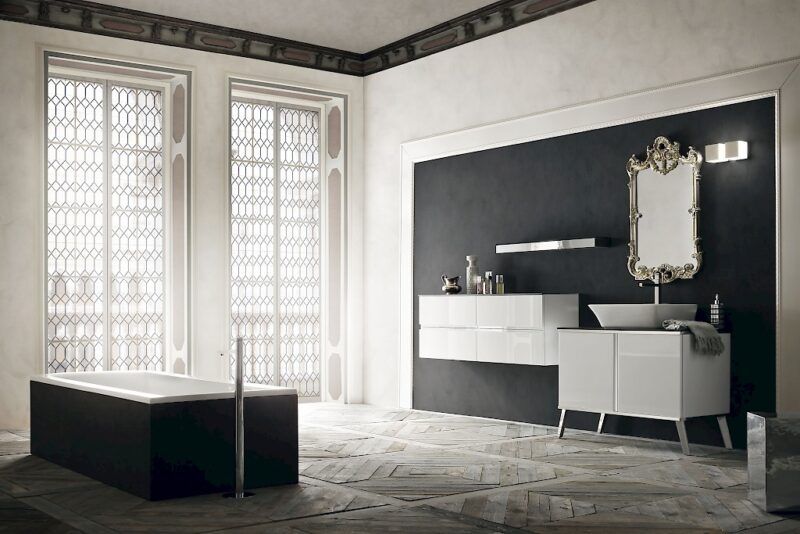 JACANA JA33 - Mobile luxury arredo bagno L.101+141 cm personalizzabile COMPAB