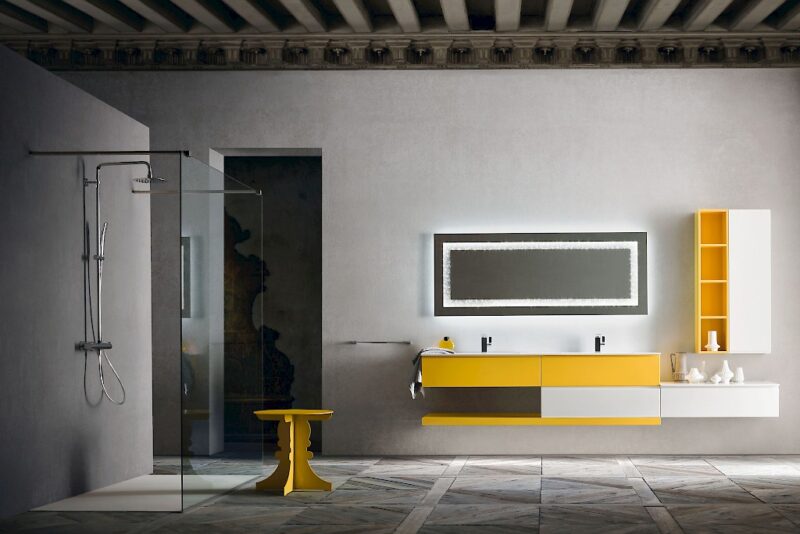 JACANA JA34 - Mobile luxury arredo bagno L.286 cm personalizzabile COMPAB