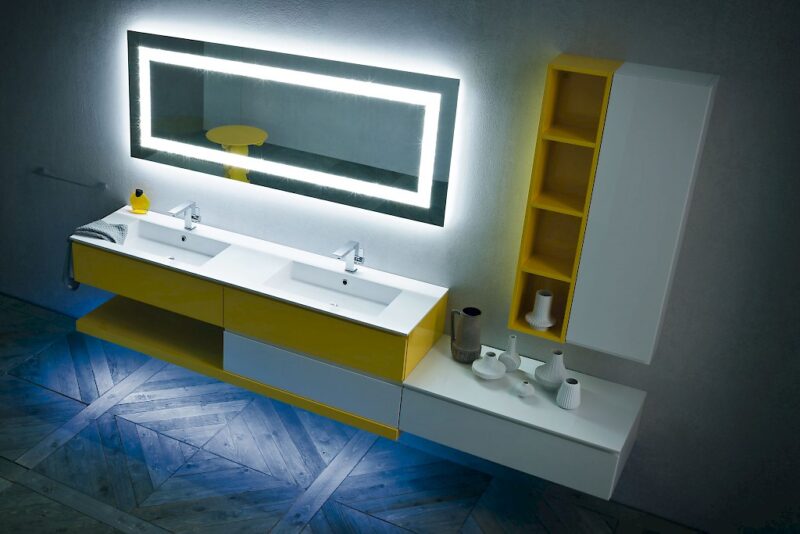 JACANA JA34 - Mobile luxury arredo bagno L.286 cm personalizzabile COMPAB