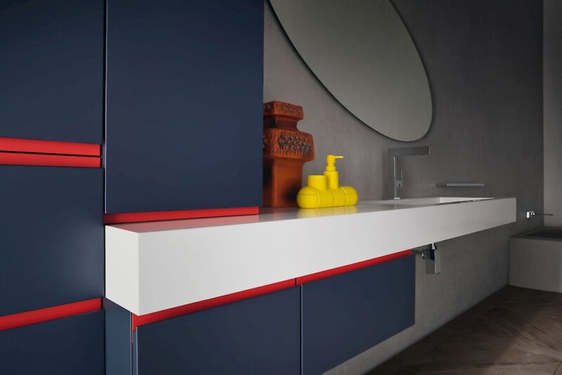 JACANA JA35 - Mobile luxury arredo bagno L.255 cm personalizzabile COMPAB