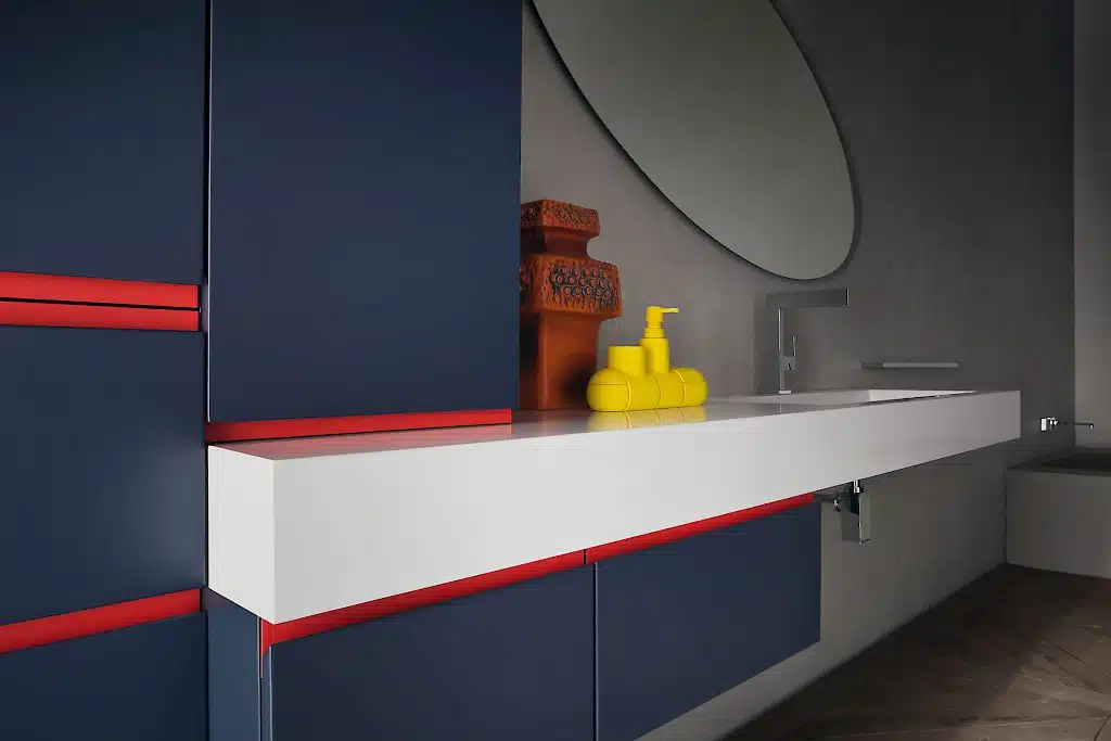 JACANA JA35 - Mobile luxury arredo bagno L.255 cm personalizzabile COMPAB