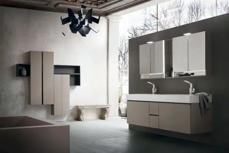JACANA JA37 - Mobile luxury arredo bagno L.166 cm personalizzabile COMPAB