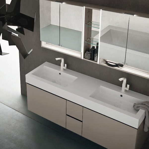 JACANA JA37 - Mobile luxury arredo bagno L.166 cm personalizzabile COMPAB