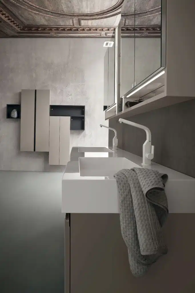 JACANA JA37 - Mobile luxury arredo bagno L.166 cm personalizzabile COMPAB