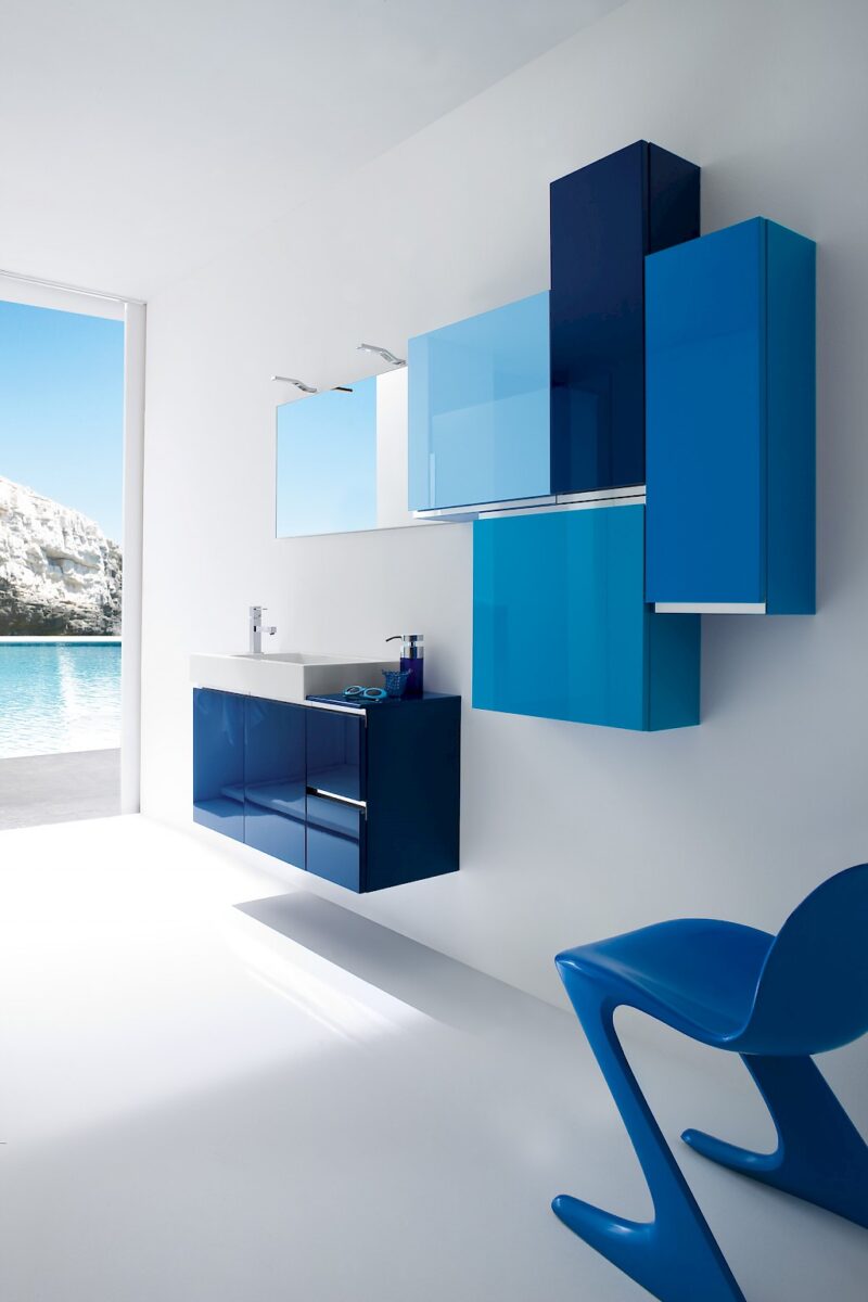 JACANA JA4 - Mobile luxury arredo bagno L.96+50+25+25 cm personalizzabile COMPAB