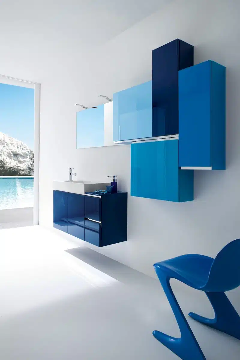 JACANA JA4 - Mobile luxury arredo bagno L.96+50+25+25 cm personalizzabile COMPAB