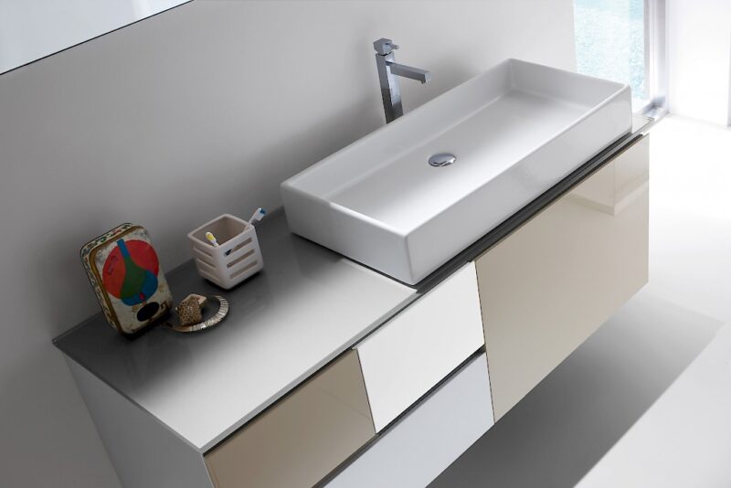 JACANA JA5 - Mobile luxury arredo bagno L.142 cm personalizzabile COMPAB