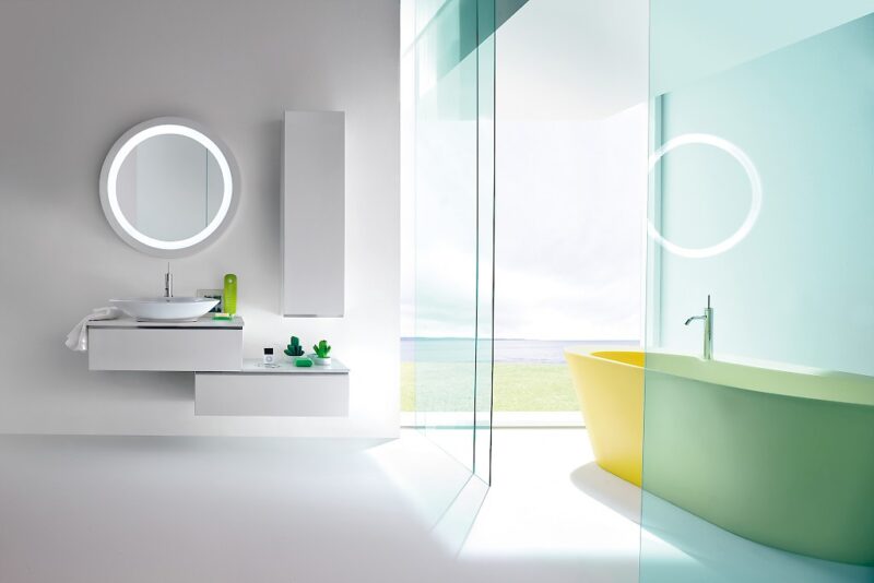 JACANA JA6 - Mobile luxury arredo bagno L.87+85 cm personalizzabile COMPAB