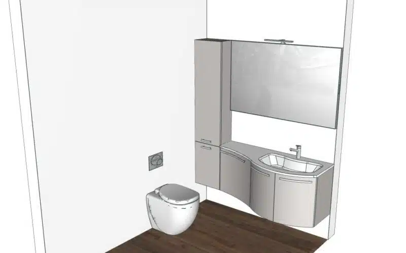 Mobile Bagno Curvo Arcom ELY W705 - Design Moderno - foto 2