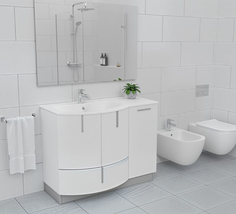 COMPAB CN9 Mobile Bagno Curvo stondato L.106 cm personalizzabile - immagine 3