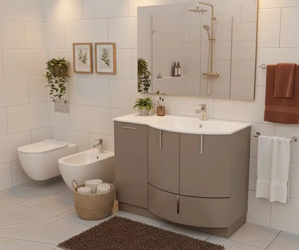 Mobile Bagno Curvo COMPAB CN9 - Design Moderno e Funzionale - foto 2