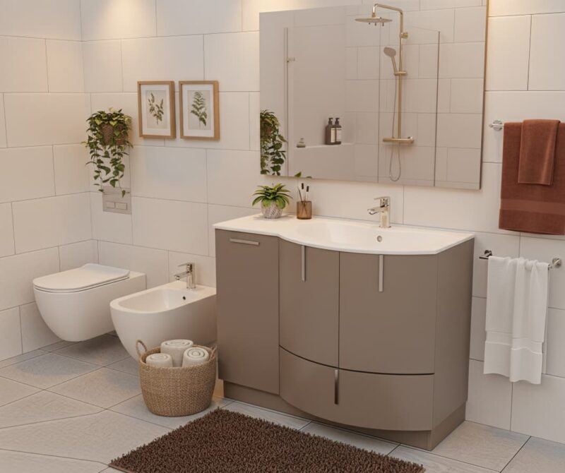COMPAB CN9 Mobile Bagno Curvo stondato L.106 cm personalizzabile - immagine 2