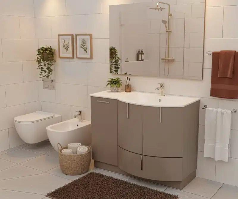 Mobile Bagno Curvo COMPAB CN9 - Design Moderno e Funzionale - foto 2