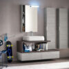 B201 31 - Mobile arredo bagno design sospeso L.140 cm personalizzabile COMPAB