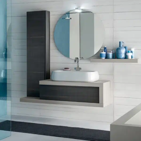 Compab Bgo BG17 - Mobile arredo bagno design L.136 cm personalizzabile COMPAB