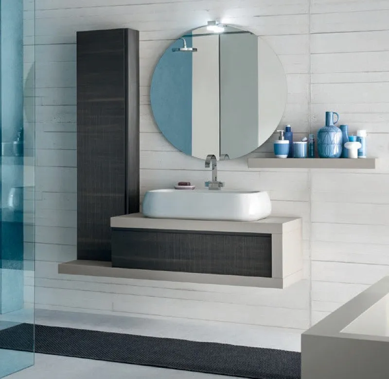 Compab Bgo BG17 - Mobile arredo bagno design L.136 cm personalizzabile COMPAB