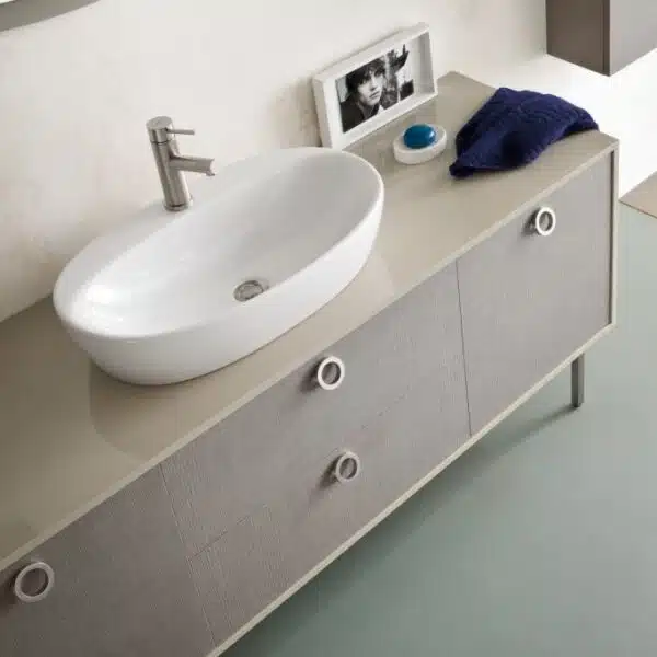 TT15 - Mobile arredo bagno design con finitura L.174 cm personalizzabile COMPAB