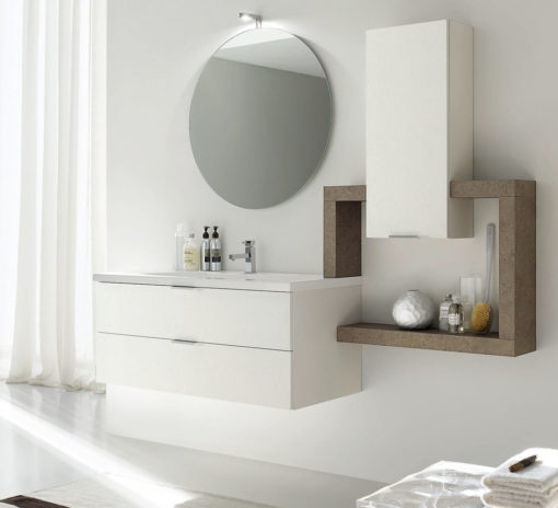 AR-FR07 - Mobile arredo bagno design L.180 cm personalizzabile COMPAB