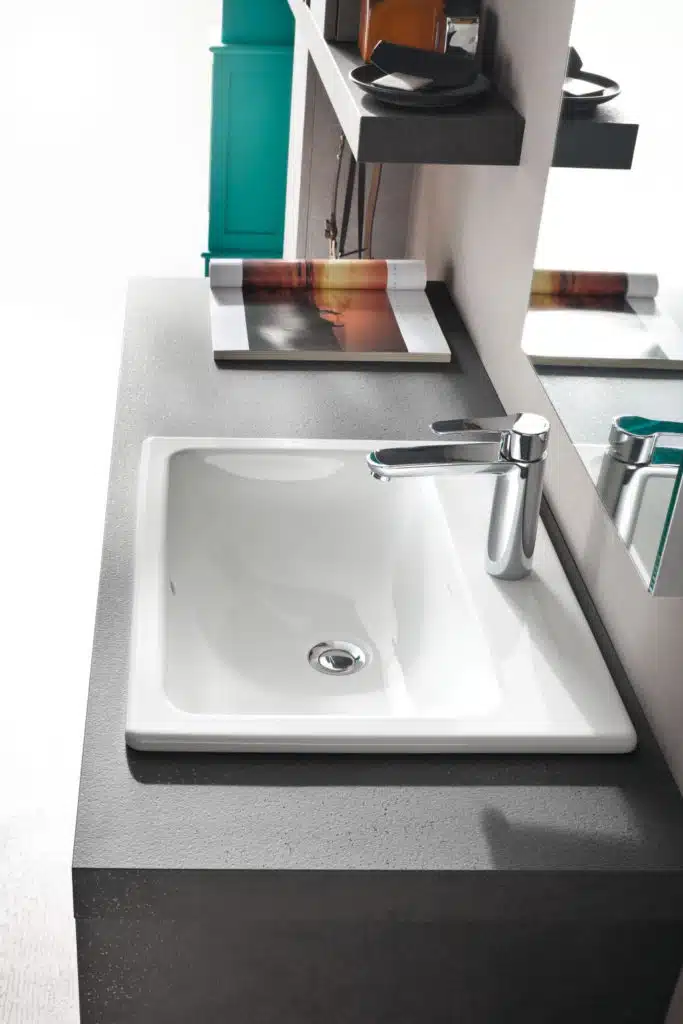 B201 17 - Mobile arredo bagno moderno L.126 cm personalizzabile COMPAB