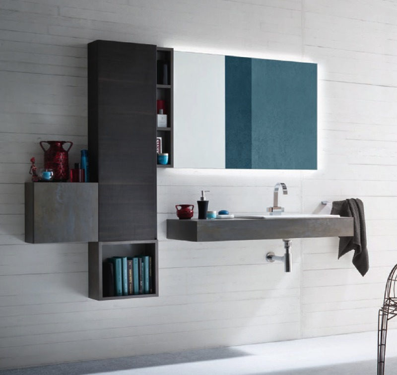 B-GO BG10 - Mobile arredo bagno design L.188 cm personalizzabile COMPAB