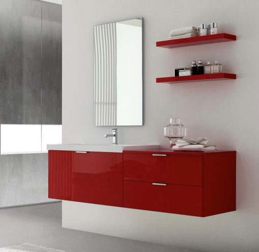 LY01 - Mobile arredo bagno design L.155 cm personalizzabile COMPAB