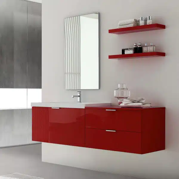 LY01 - Mobile arredo bagno design L.155 cm personalizzabile COMPAB