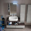B201 31 - Mobile arredo bagno design sospeso L.140 cm personalizzabile COMPAB