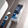 B201 31 - Mobile arredo bagno design sospeso L.140 cm personalizzabile COMPAB