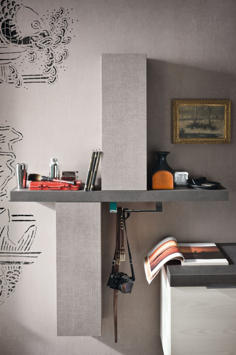 B201 17 - Mobile arredo bagno moderno L.126 cm personalizzabile COMPAB