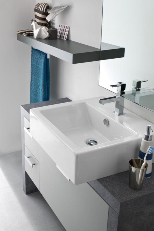 CH19 - Mobile arredo bagno design a terra L.107+90 cm personalizzabile COMPAB