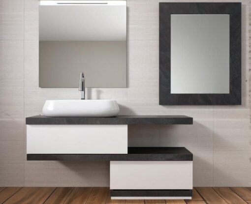 EL20 – Mobile arredo bagno design sospeso L.140 cm personalizzabile COMPAB - immagine 2