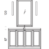 Diamante DM26 - Mobile luxury arredo bagno L 144 x P 51 cm personalizzabile COMPAB