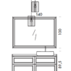 Diamante DM27 - Mobile luxury arredo bagno L 144 x P 51,5 cm personalizzabile COMPAB