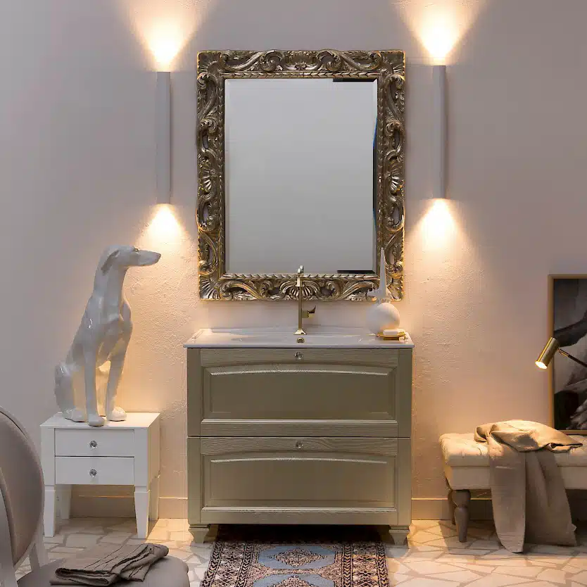 Acanthis AC21 - Mobile luxury arredo bagno L 47+97 x P 38/52 cm personalizzabile COMPAB
