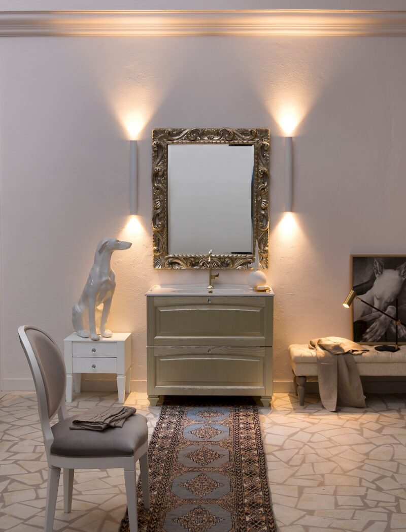 Acanthis AC21 - Mobile luxury arredo bagno L 47+97 x P 38/52 cm personalizzabile COMPAB