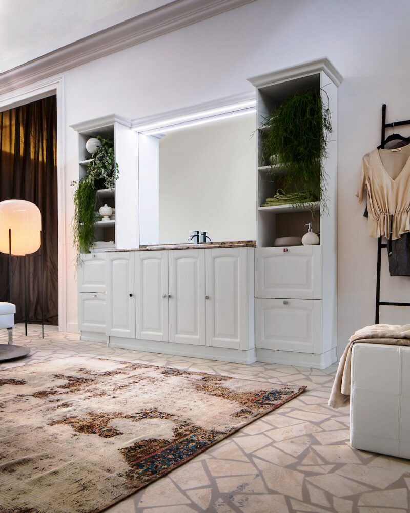 Acanthis AC17 - Mobile luxury arredo bagno L 250 x P 56 cm personalizzabile COMPAB