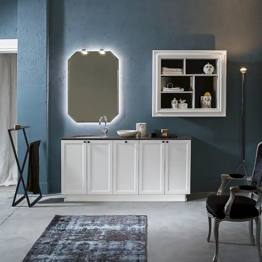 Diamante DM17 - Mobile luxury arredo bagno L 178+105 x P 51,5/26 cm personalizzabile COMPAB