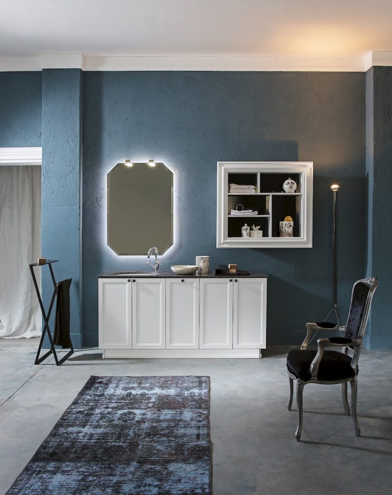 Diamante DM17 - Mobile luxury arredo bagno L 178+105 x P 51,5/26 cm personalizzabile COMPAB