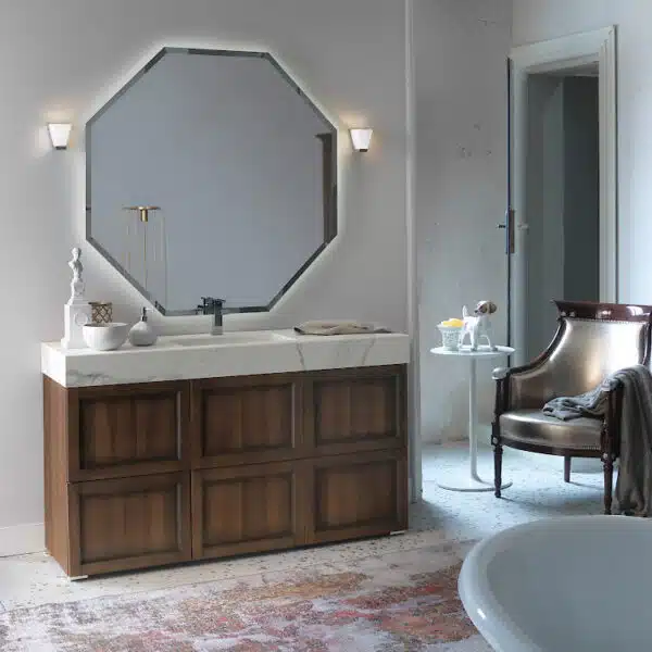 Diamante DM16 - Mobile luxury arredo bagno L 151 x P 51 cm personalizzabile COMPAB