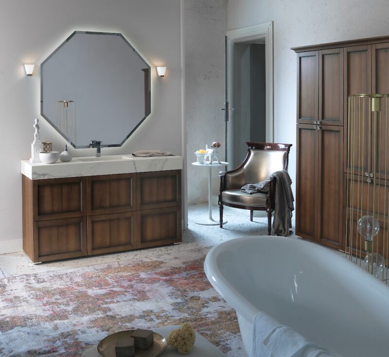 Diamante DM16 - Mobile luxury arredo bagno L 151 x P 51 cm personalizzabile COMPAB