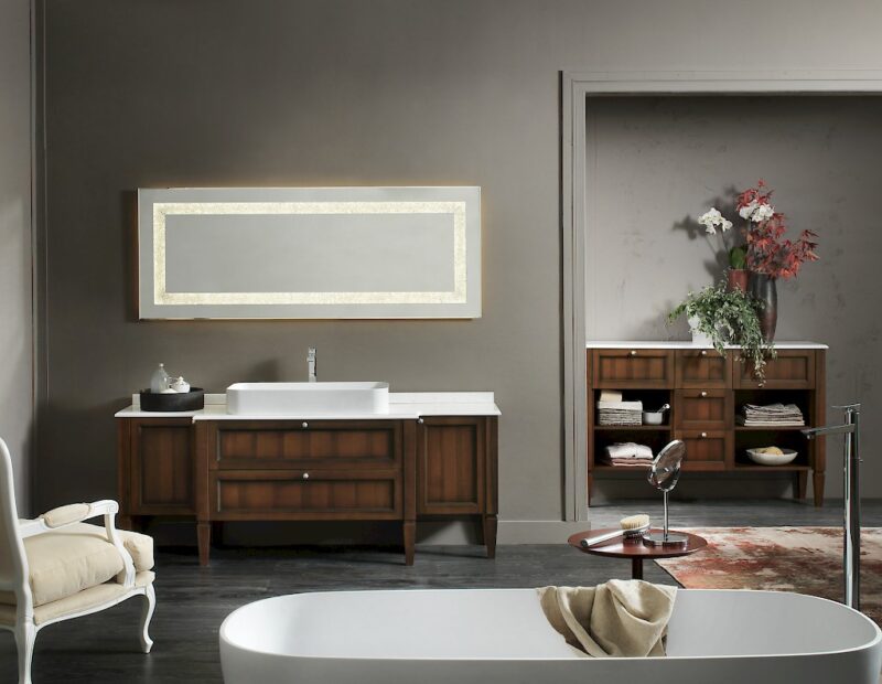Diamante DM19 - Mobile luxury arredo bagno L 192 x P 51,5 cm personalizzabile COMPAB