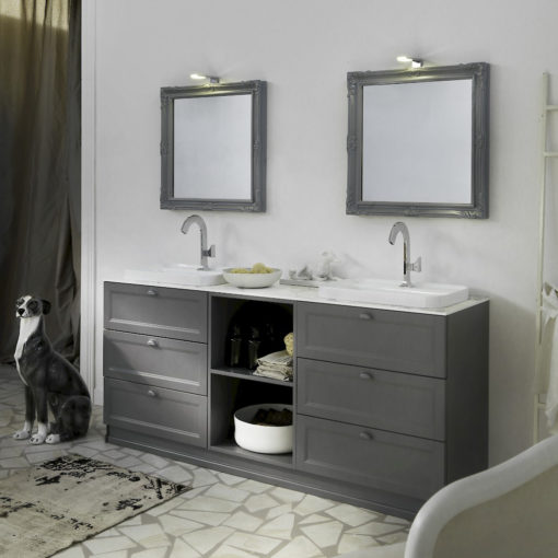 Diamante DM22 - Mobile luxury arredo bagno L 191 x P 51 cm personalizzabile COMPAB