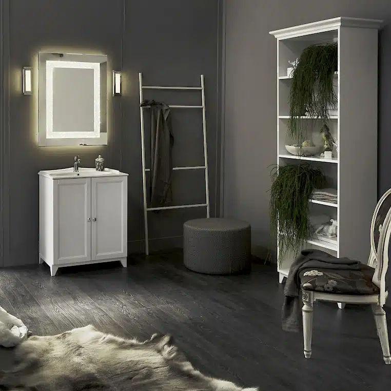 Diamante DM20 - Mobile luxury arredo bagno L 72,2+80 x P 51,5/42 cm personalizzabile COMPAB