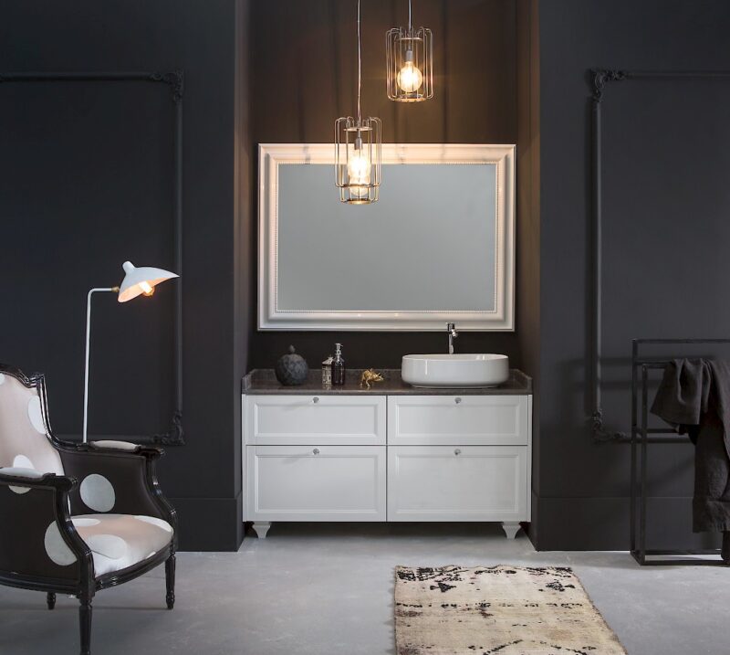Diamante DM27 - Mobile luxury arredo bagno L 144 x P 51,5 cm personalizzabile COMPAB