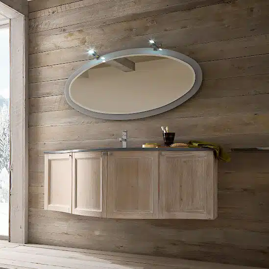 Diamante DM5 - Mobile luxury arredo bagno L 142 x P 21,8/51 cm personalizzabile COMPAB