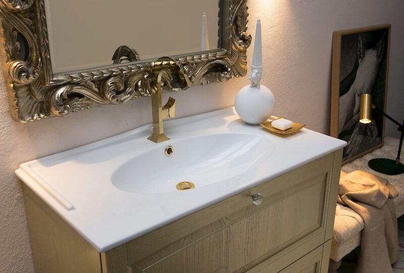 Acanthis AC21 - Mobile luxury arredo bagno L 47+97 x P 38/52 cm personalizzabile COMPAB
