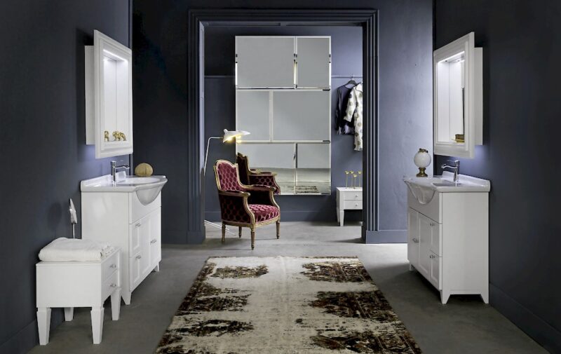Diamante DM13 - Mobile luxury arredo bagno L 47+100,1 x P 38/52 cm personalizzabile COMPAB