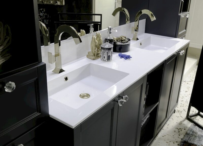 Diamante DM18 - Mobile luxury arredo bagno L 255 x P 54 cm personalizzabile COMPAB