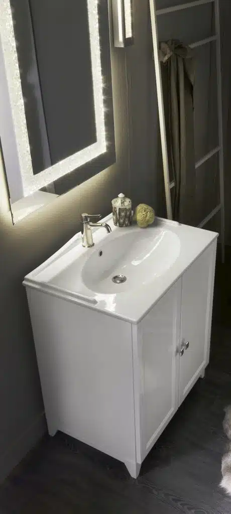 Diamante DM20 - Mobile luxury arredo bagno L 72,2+80 x P 51,5/42 cm personalizzabile COMPAB