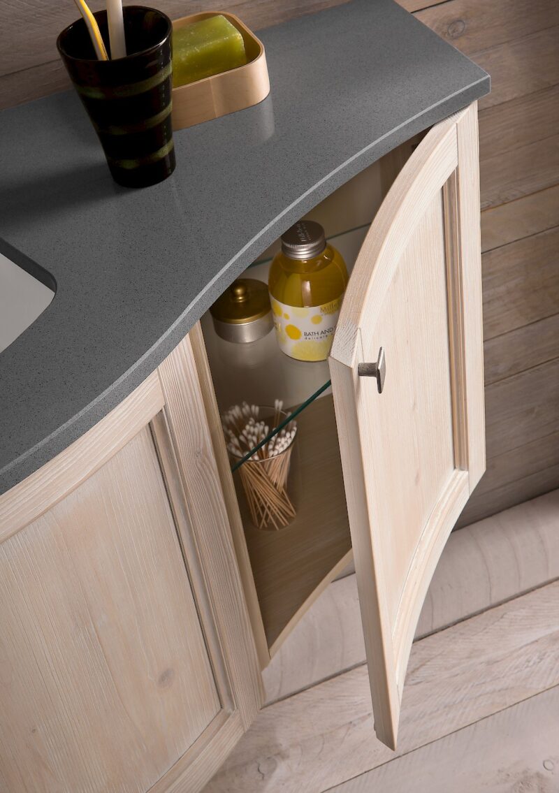 Diamante DM5 - Mobile luxury arredo bagno L 142 x P 21,8/51 cm personalizzabile COMPAB